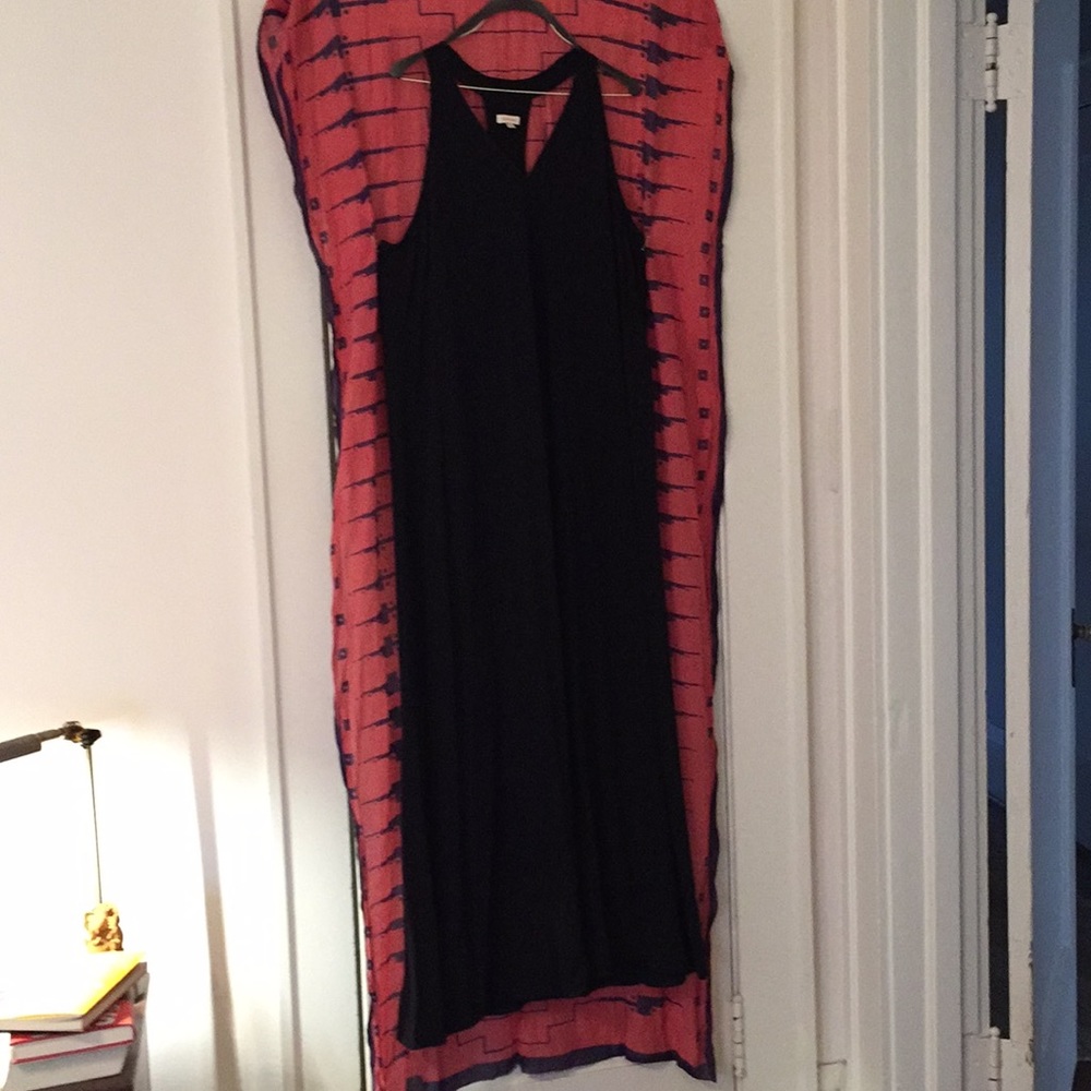 Cuyana Black silk maxi dress